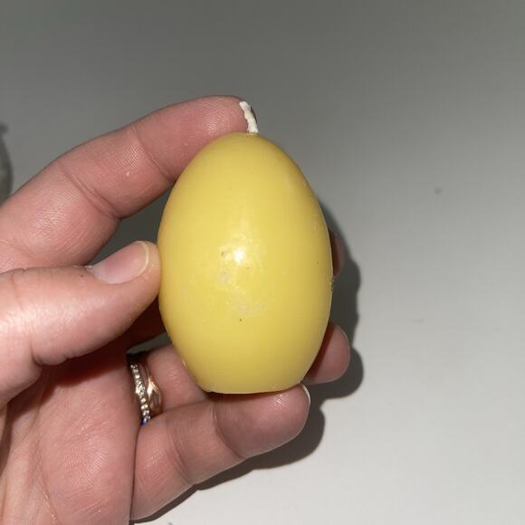 Vintage Pastel Easter Egg Candles Set of 4 Unused Pink Blue Yellow Purple - Picture 8 of 15